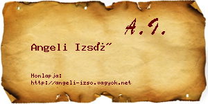 Angeli Izsó névjegykártya